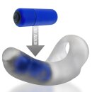 Hünkyjunk Buzzfuck Sling with Taint Vibe Vibrating Cock Sling Clear Ice