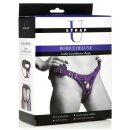 XR Brands Bodice Deluxe Leather Corset Harness Purple
