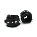Fluffy Inside Black Leather Handcuff