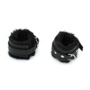 Fluffy Inside Black Leather Handcuff