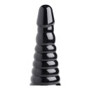 Master Series Giant Ribbed Anal Cone Black 8,9 cm