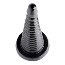 Giant Ribbed Anal Cone Black 8,9 cm