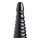 Giant Ribbed Anal Cone Black 8,9 cm