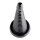 Giant Ribbed Anal Cone Black 8,9 cm