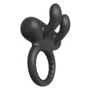 Ramrod Rabbit Vibrating Cockring Black