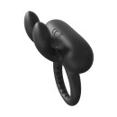 Ramrod Rabbit Vibrating Cockring Black