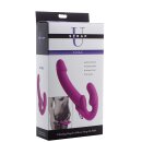 XR Brands Evoke Vibrating Strap On lila