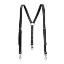 Shots Leder Hosenträger für Männer schwarz