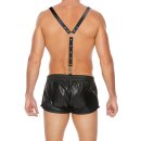 Shots Leder Hosenträger für Männer schwarz