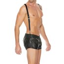 Shots Leder Hosenträger für Männer schwarz