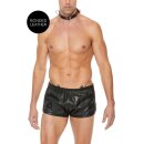 Shots Deluxe Bondage Collar black, red one size fits all