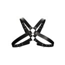 Shots Leder Brustgeschirr mit großer Schnalle schwarz Einheitsgröße