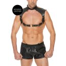 Shots mens harness with collar black one size fits all