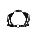 Shots mens harness with collar black one size fits all