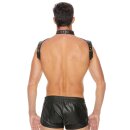 Shots mens harness with collar black one size fits all