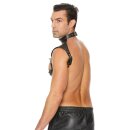 Shots mens harness with collar black one size fits all