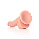 Curved Realistic Dildo with Balls and Suction Cup - 7" / 18 cm