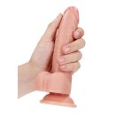 Curved Realistic Dildo with Balls and Suction Cup - 7" / 18 cm