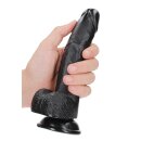 Curved Realistic Dildo with Balls and Suction Cup - 7" / 18 cm