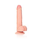 Straight Realistic Dildo with Balls and Suction Cup -...