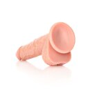 Straight Realistic Dildo with Balls and Suction Cup - 8" / 20,5 cm