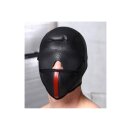 XR Brands Scorpion face mask with removable blindfold + mouth cover black, red