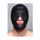 XR Brands Scorpion face mask with removable blindfold + mouth cover black, red