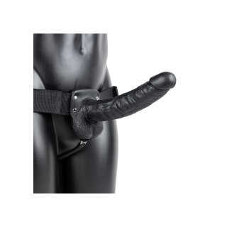 Vibrating Hollow Strap-On with Balls - 27,2 cm