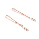 Rose Nipple Clamps Pinchers with Rhinestones