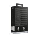 Shots Dual Silicone Ribbed Strap-On Double Dildo black