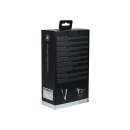 Shots Ribbed Silicone Strap-On Dildo Black