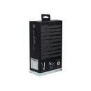 Shots - Ouch! - Vibrating - Rechrgeable - 10 Speed Silicone Ribbed Strap-On - Adjustable - Black