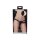 Shots - Ouch! - Vibrating - Rechrgeable - 10 Speed Silicone Ribbed Strap-On - Adjustable - Black