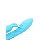 Loveline gerippter ultra softer Silikon Rabbit Vibrator gletscherblau