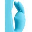 Loveline gerippter ultra softer Silikon Rabbit Vibrator gletscherblau