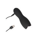 Loveline Vibrating Masturbator Sleeve Licorice Black
