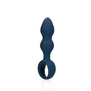 Loveline anal plug in drop shape blue 3.8 cm