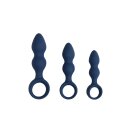 Loveline anal plug in drop shape blue 3.8 cm