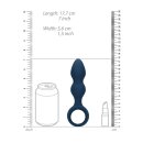 Loveline anal plug in drop shape blue 3.8 cm