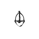 Shots head harness with solid ball gag black