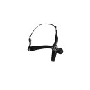 Shots head harness with solid ball gag black