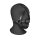 Shots head harness with solid ball gag black
