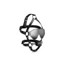 Shots head harness with eye mask and solid ball gag black