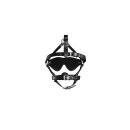 Shots head harness with eye mask and solid ball gag black