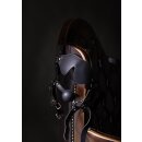 Shots head harness with eye mask and solid ball gag black