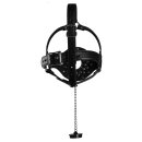 Shots head harness with open mouth gag and stopper black