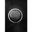 Shots head harness with open mouth gag, stopper and funnel black