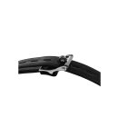 Shots head harness with open mouth gag, stopper and funnel black