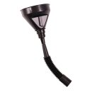 Shots head harness with open mouth gag, stopper and funnel black