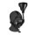 Shots head harness with open mouth gag, stopper and funnel black